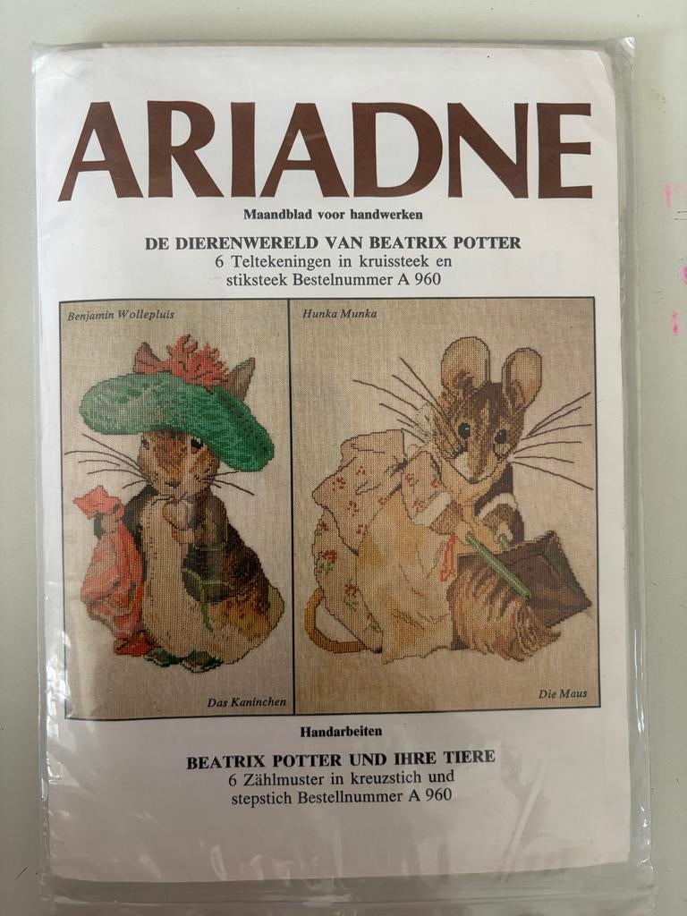 Ariadne Borduurpakket Beatrix Potter Dierenwereld, Ophalen of Verzenden, Nieuw, Handborduren, Borduurpakket