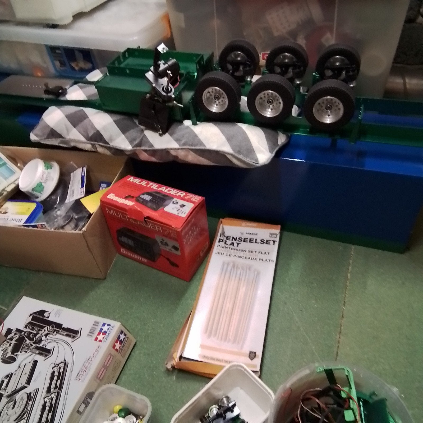Tamiya 1:14 RC Trailer met onderdelen en elektronica, Ophalen, Tamiya