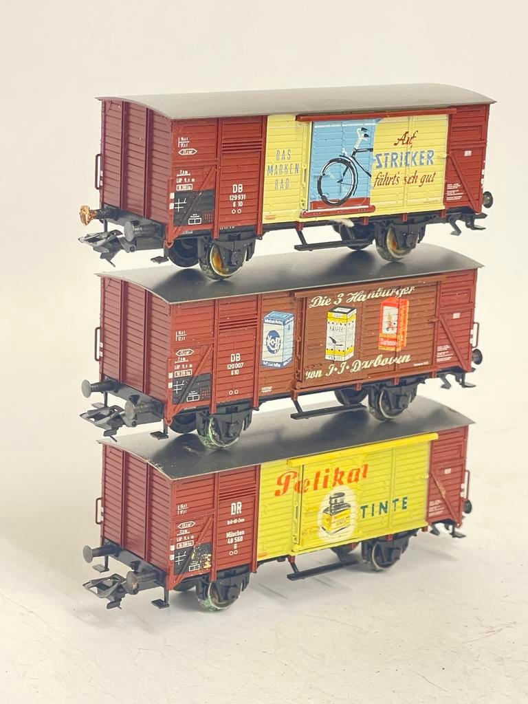 ** KOOPJE ** DB ** 3x GOEDERENWAGON Märklin **, Hobby en Vrije tijd, Modeltreinen | H0, Wisselstroom, Wagon, Ophalen of Verzenden