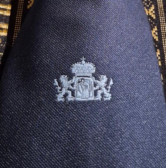 Provincie Drenthe stropdas lichtblauw wapen, Ophalen of Verzenden, Nieuw, Blauw