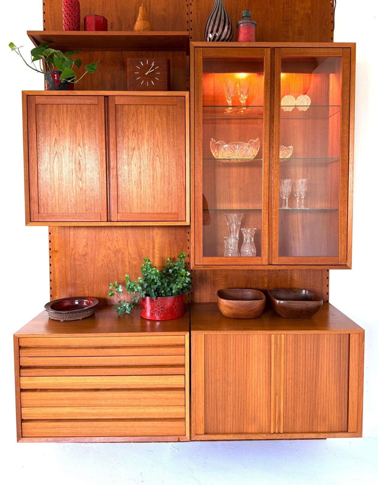Vintage modulair wandsysteem ‘CADO’, Poul Cadovius ‘70, 200 cm of meer, 150 tot 200 cm, Zo goed als nieuw, Poul Cadovius