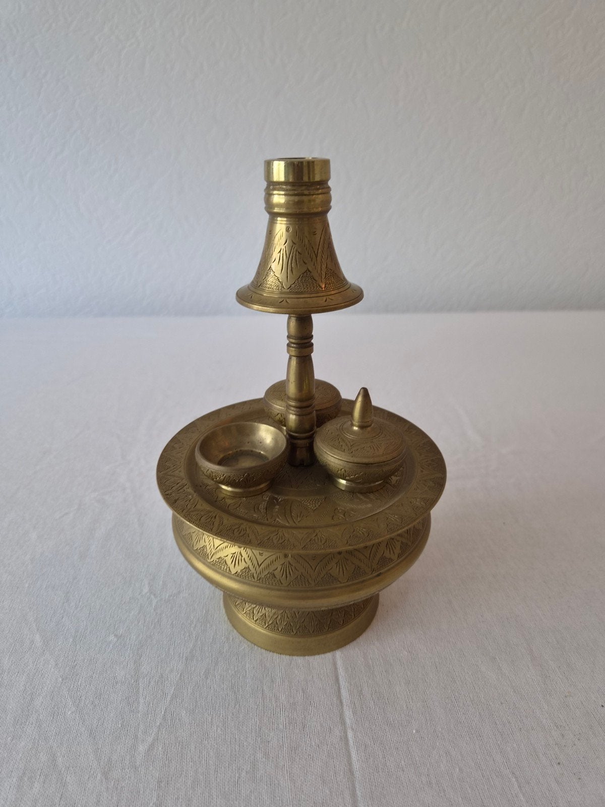 Antiek Indisch sirihstel van messing, Ophalen of Verzenden