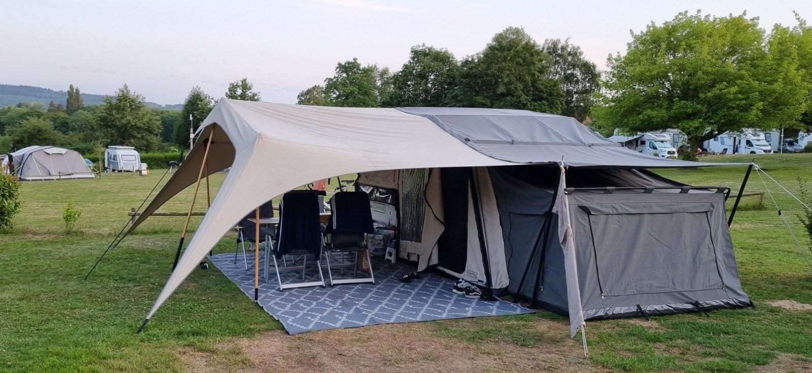 Campooz Lazy Jack, camping + trekking variant, Caravans en Kamperen, Vouwwagens, Ophalen, Beige, Campooz, Tot en met 4