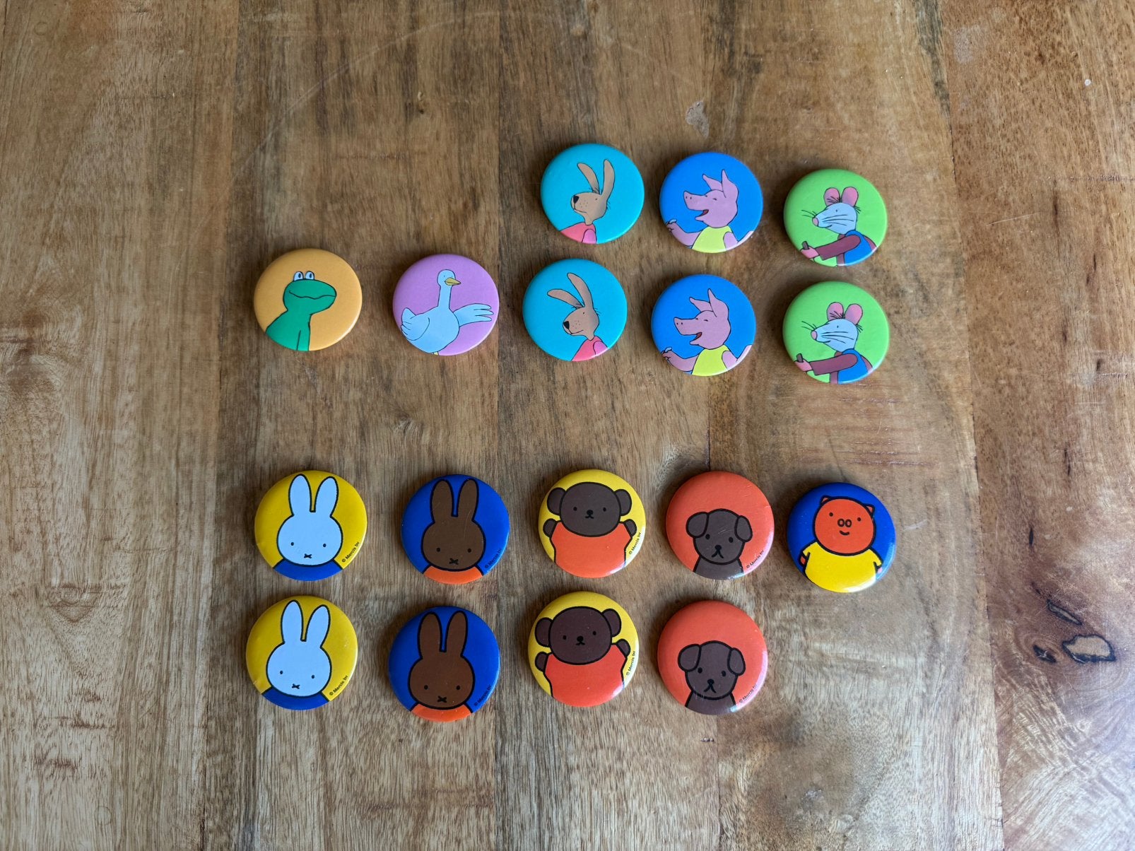 17 buttons Nijntje en Kikker., Ophalen of Verzenden, Jongen of Meisje