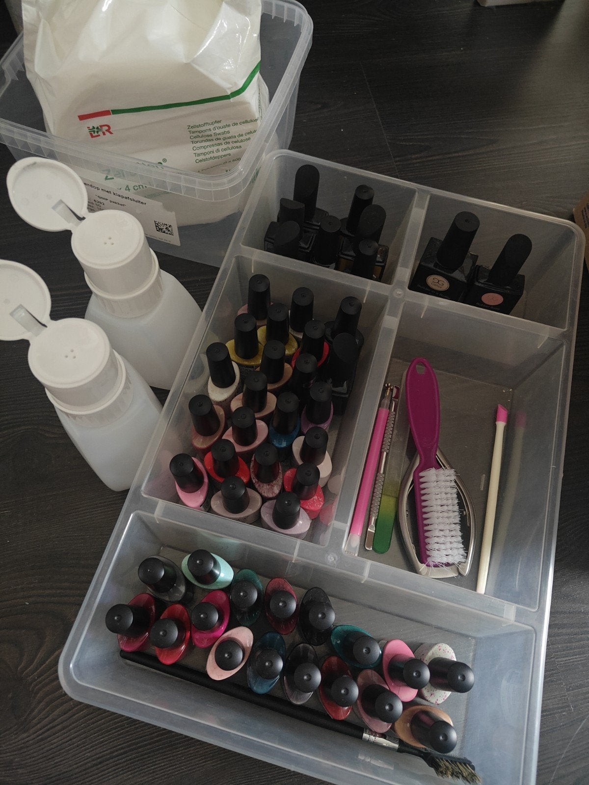 Gellak CCO diverse kleuren, base coat en topcoat, Ophalen of Verzenden, Gebruikt, Handen en Nagels, Make-up