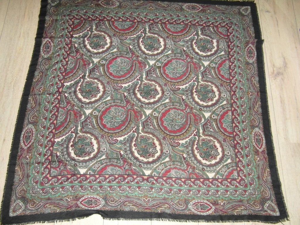 Vintage paisley sjaal - made in Italy, Made in Italy, Maat 46/48 (XL) of groter, Ophalen of Verzenden, Sjaal