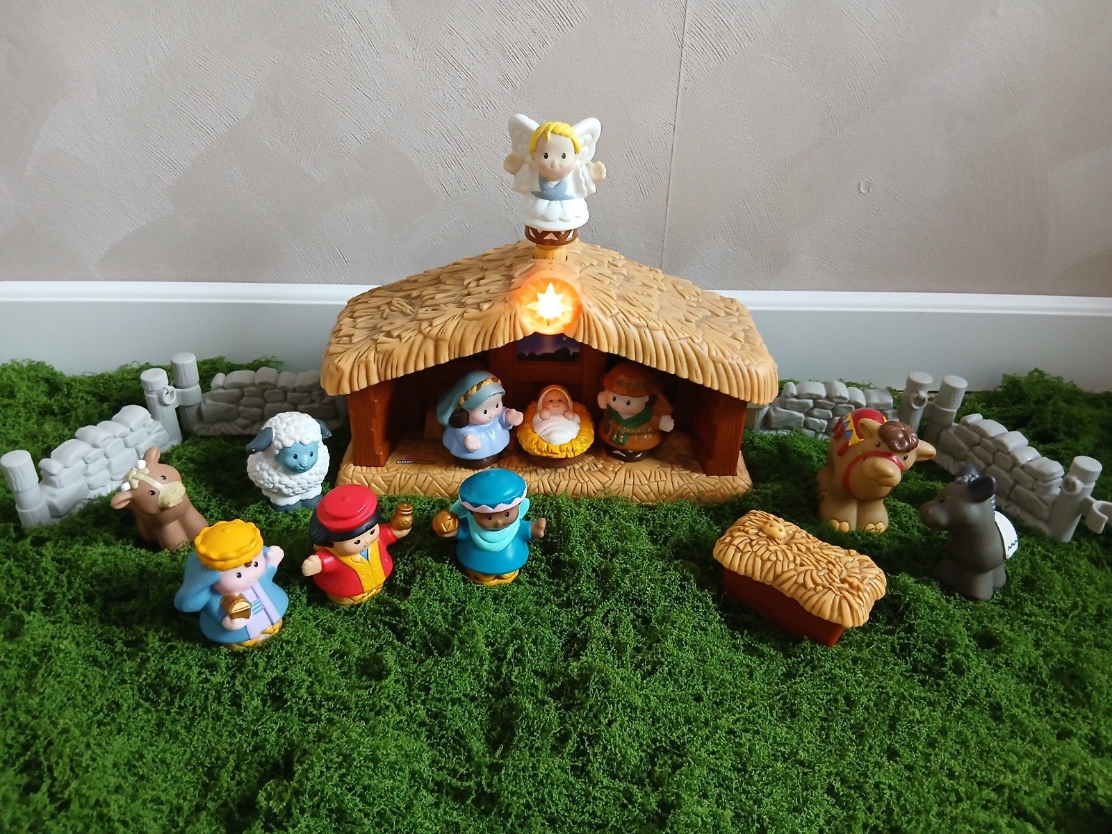 little people kerststal compleet, Kinderen en Baby's, Speelgoed | Fisher-Price, Ophalen of Verzenden, Speelset, Met licht