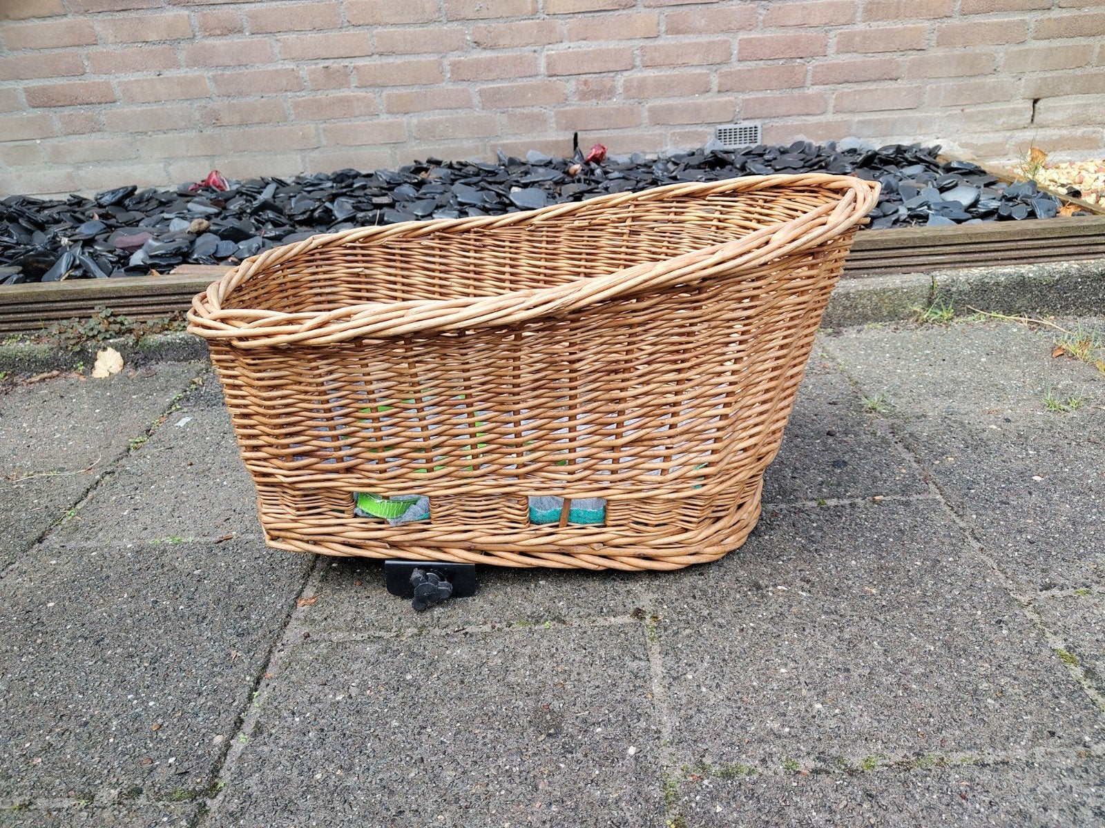 Rotan fietsmand voor de hond, Fietsen en Brommers, Fietsaccessoires | Fietsmanden, Ophalen, Gebruikt, Fietsmand