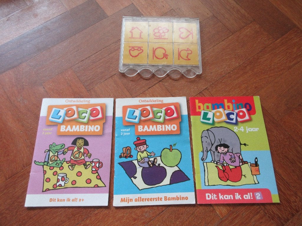 Loco Bambino : doos + 3 boekjes   Leeftijd: 2+, Ophalen of Verzenden, Zo goed als nieuw, Puzzelen