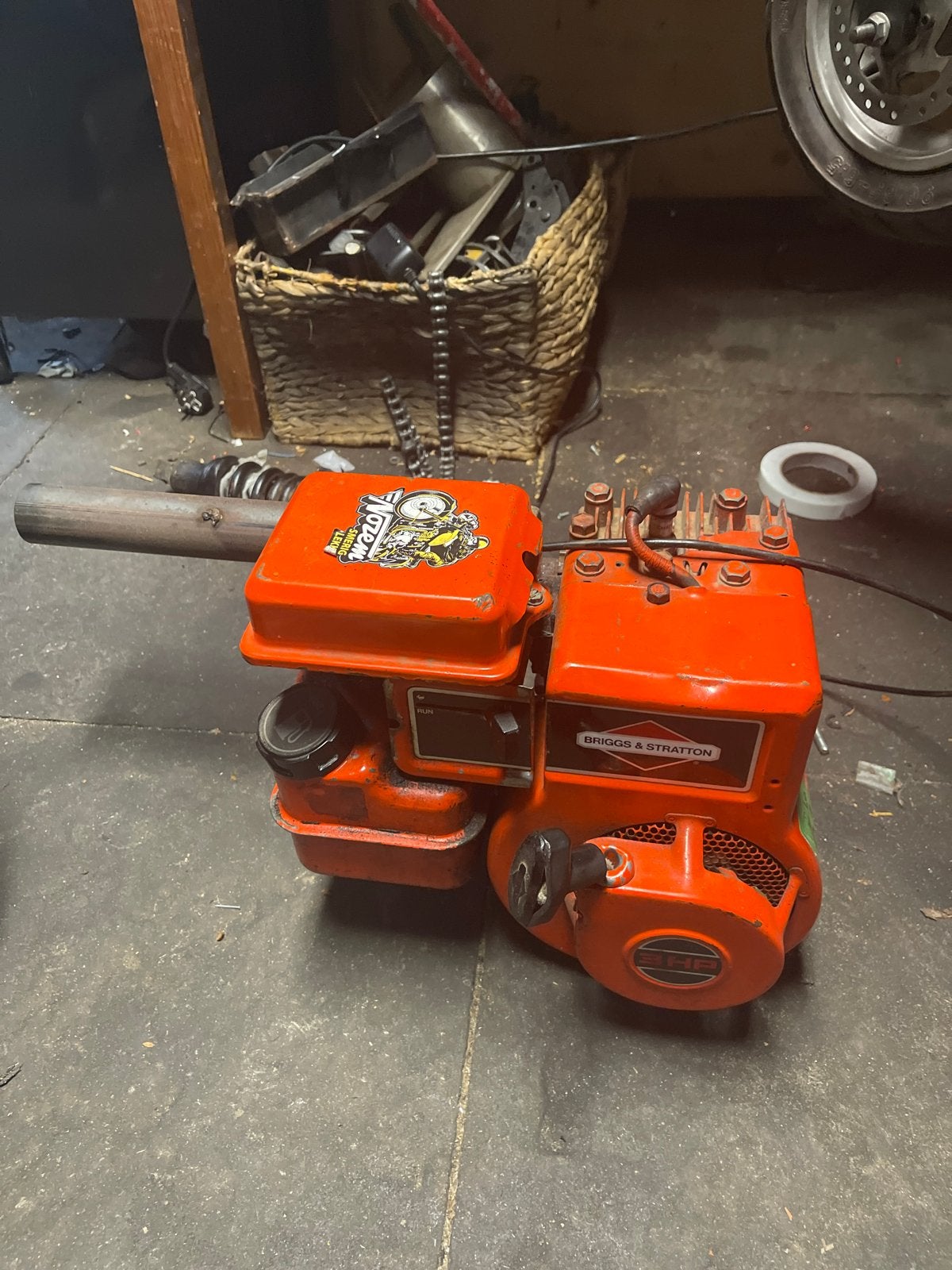 Briggs & Stratton 125cc, Ophalen of Verzenden, Gebruikt, Benzine-grasmaaier