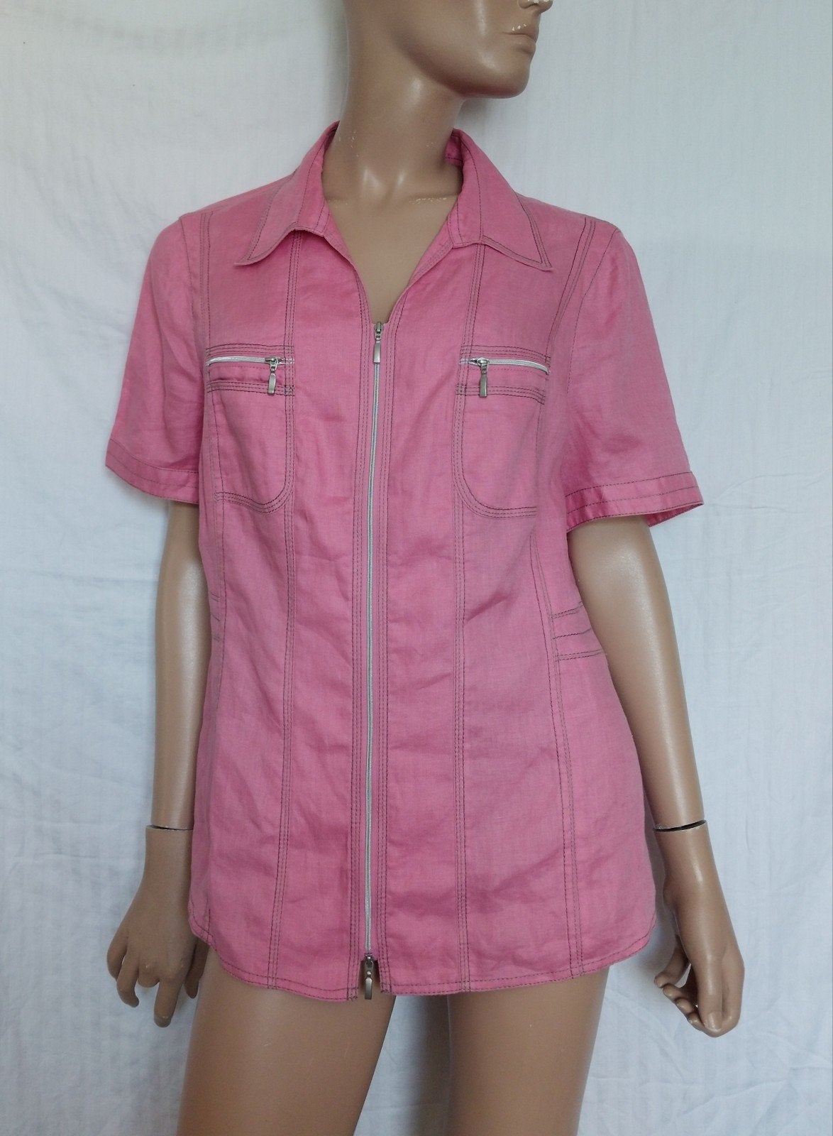 BONITA LINNEN Blouse,  Maat 44, Ophalen of Verzenden, Zo goed als nieuw, Maat 42/44 (L), Roze