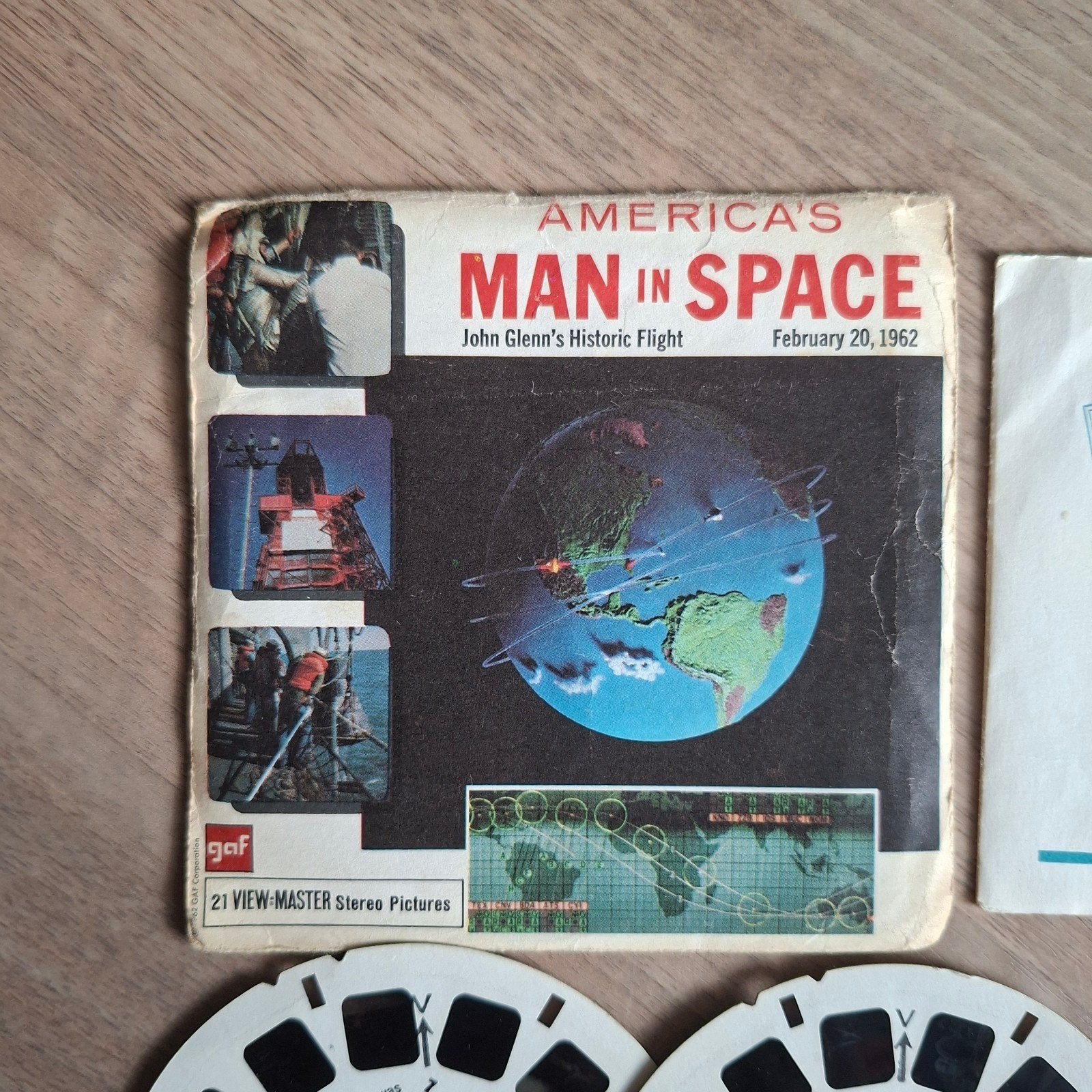Vintage GAF View-Master: America's Man in Space (1962), Verzamelen, Ophalen of Verzenden