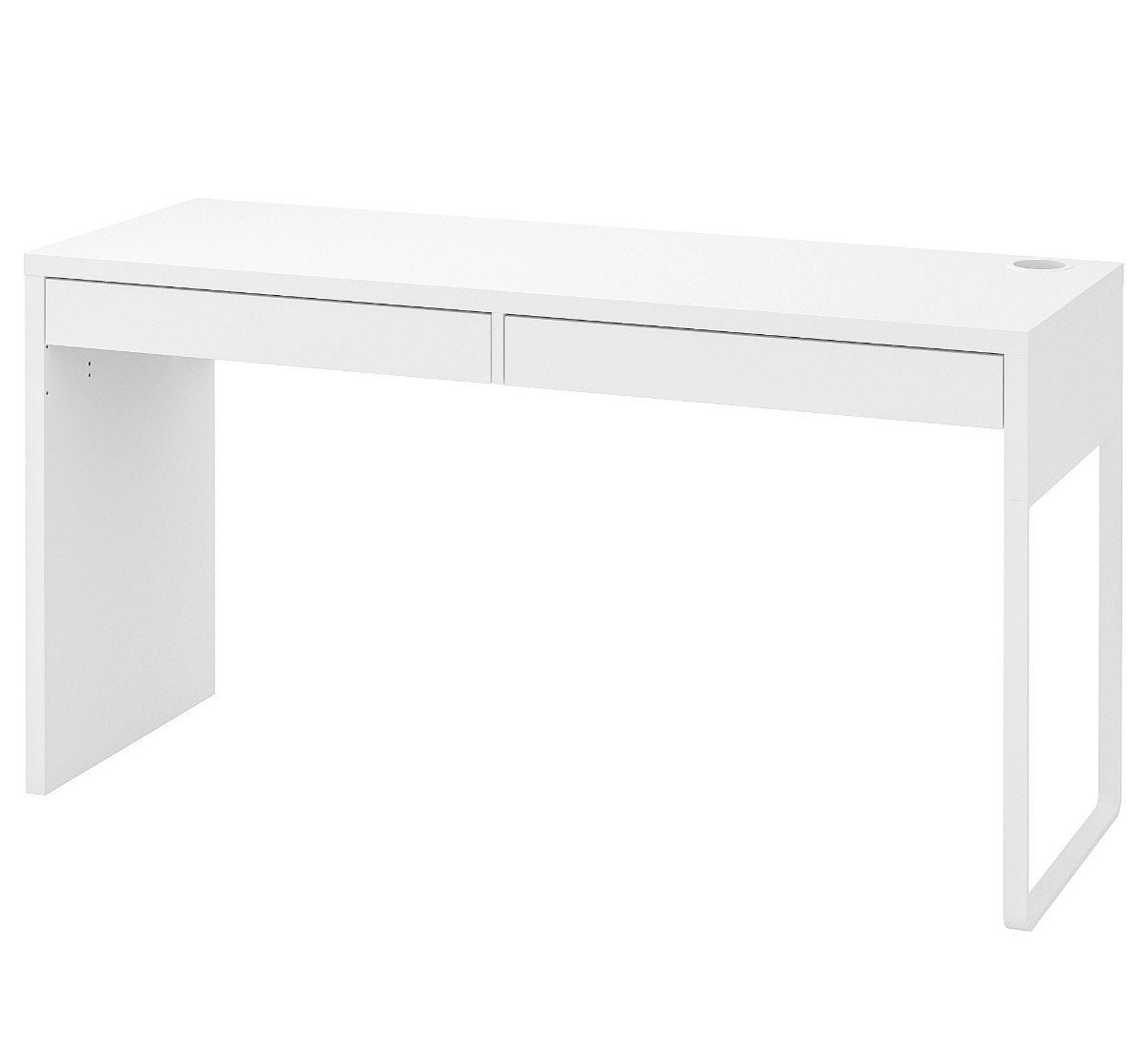 IKEA MICKE Bureau wit 142x50 cm met lades, Ophalen, Gebruikt, Met lades, Spaanplaat of MDF