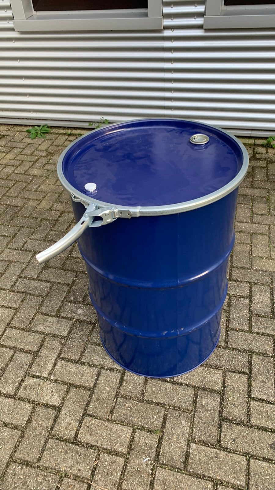 Drum / vat 200 liter, metaal, vuurkorf / vuurton,, Tuin en Terras, Ophalen, Zo goed als nieuw, Vuurton