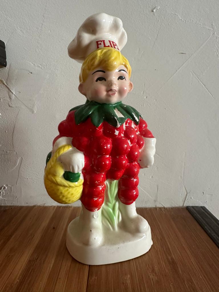 Vintage Flipje spaarpot Tiel - Aardewerk, Verzamelen, Spaarpotten, Ophalen of Verzenden, Gebruikt, Steen, Aardewerk of Keramiek