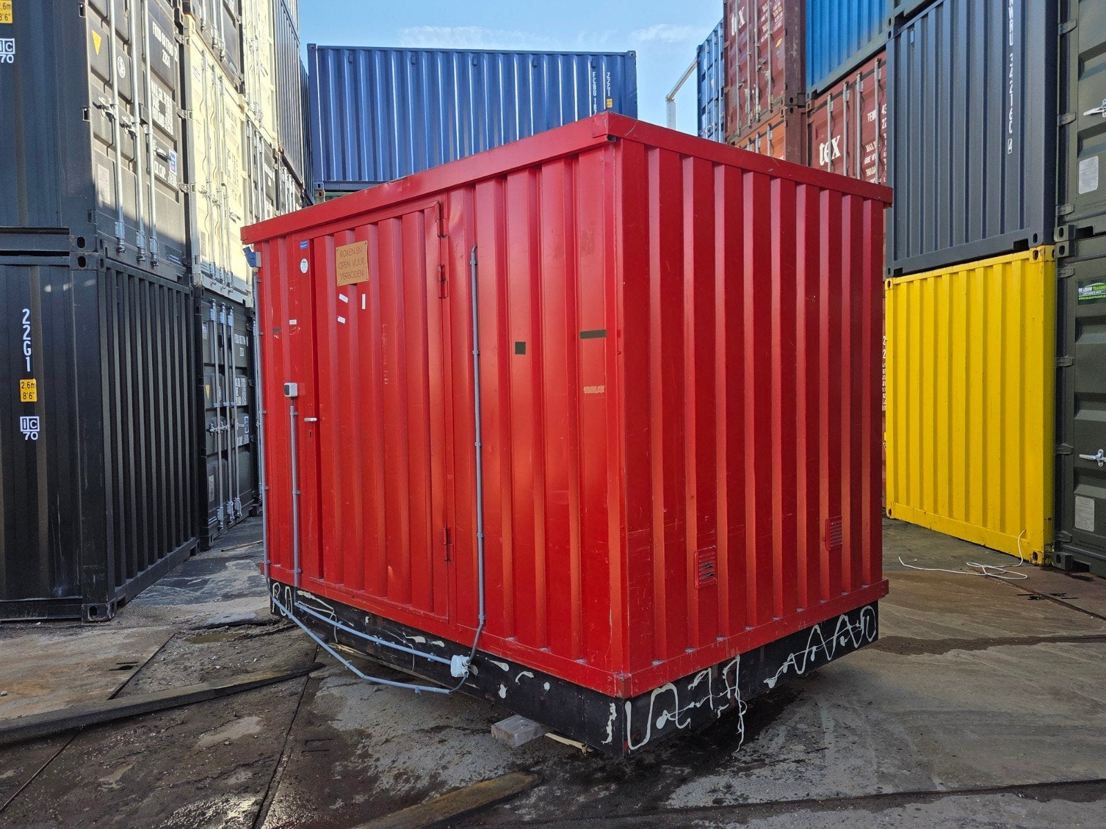 brandwerende milieucontainer met lekbak, Ophalen of Verzenden, Nieuw, Hout, Containerberging