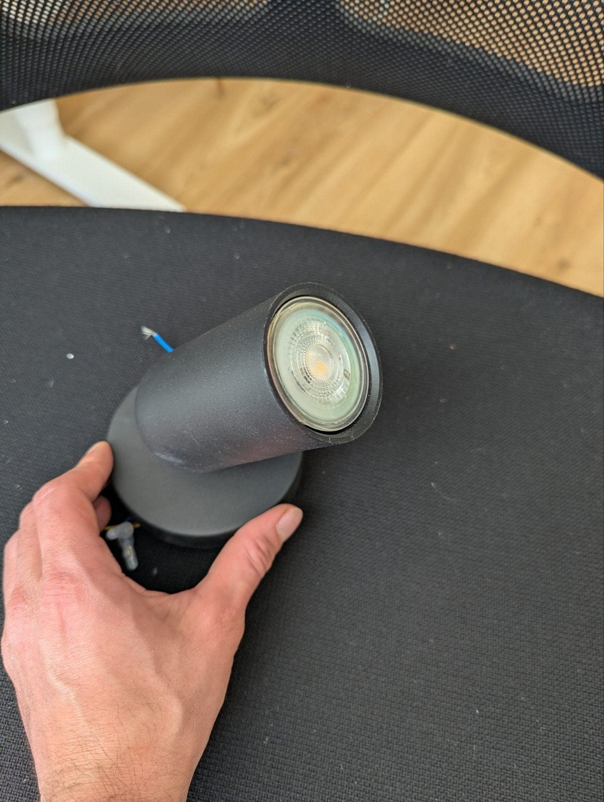 3x Philips Pongee opbouwspot zwart, incl. GU10 lamp, Gebruikt, Inclusief lichtbron, GU10, Opbouwspot
