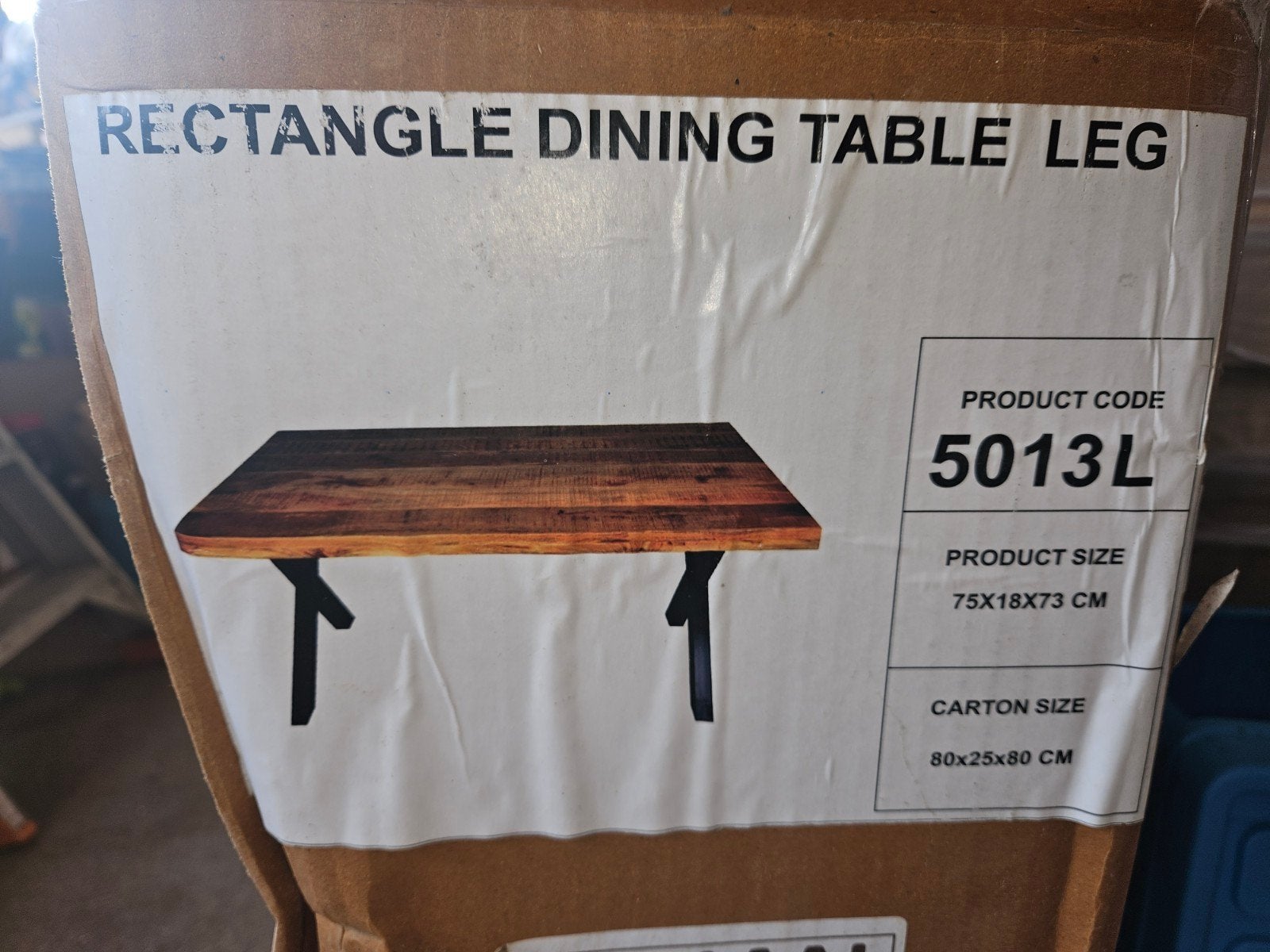 Nieuwe Mangohouten Eettafel 220x100 cm - Nieuw in Doos, Ophalen, 50 tot 100 cm, Vijf personen of meer, Rechthoekig