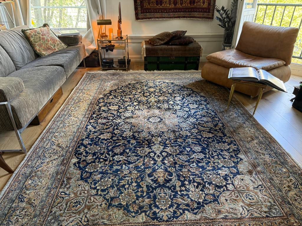 Handgeknoopt vintage Perzisch Kashan tapijt 304 x 202 cm