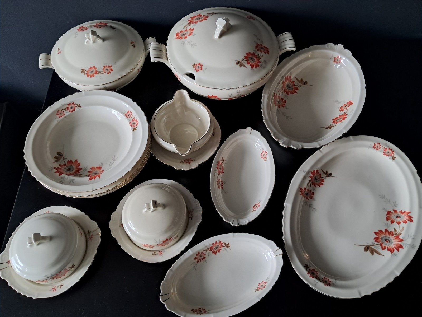 Art Deco Gebrüder Benedict Czecho-Slovakia servies jaren 30, Ophalen