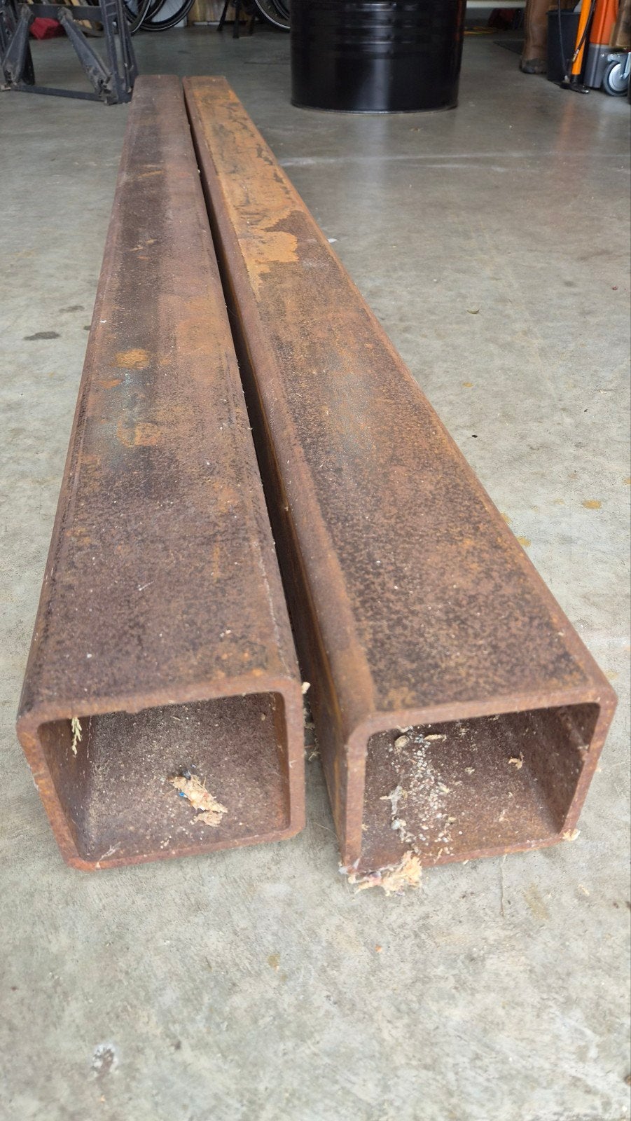 2 stuks, Stalen koker, 60 euro per stuk,  120x120x7mm, 2,30m, Ophalen of Verzenden