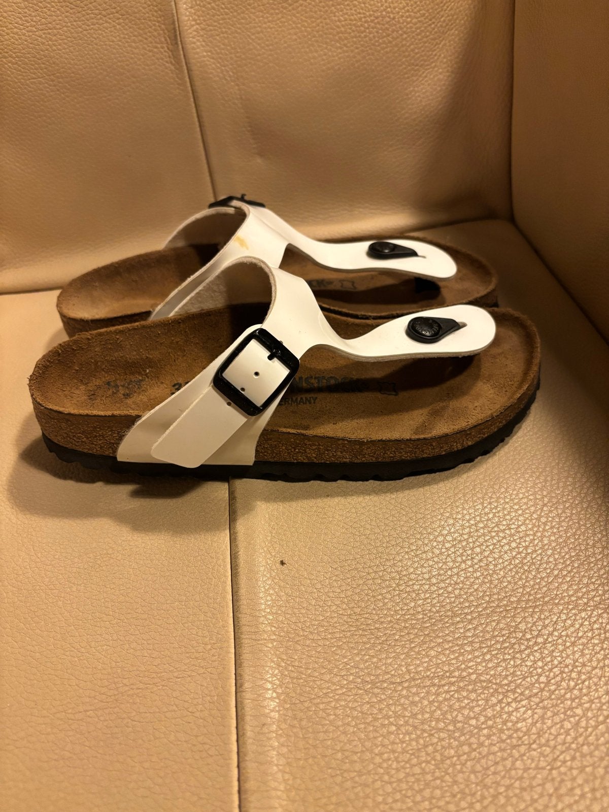 BIRKENSTOCK Gizeh sandalen wit maat 35, Verzenden, Gedragen, Wit, Sandalen of Muiltjes