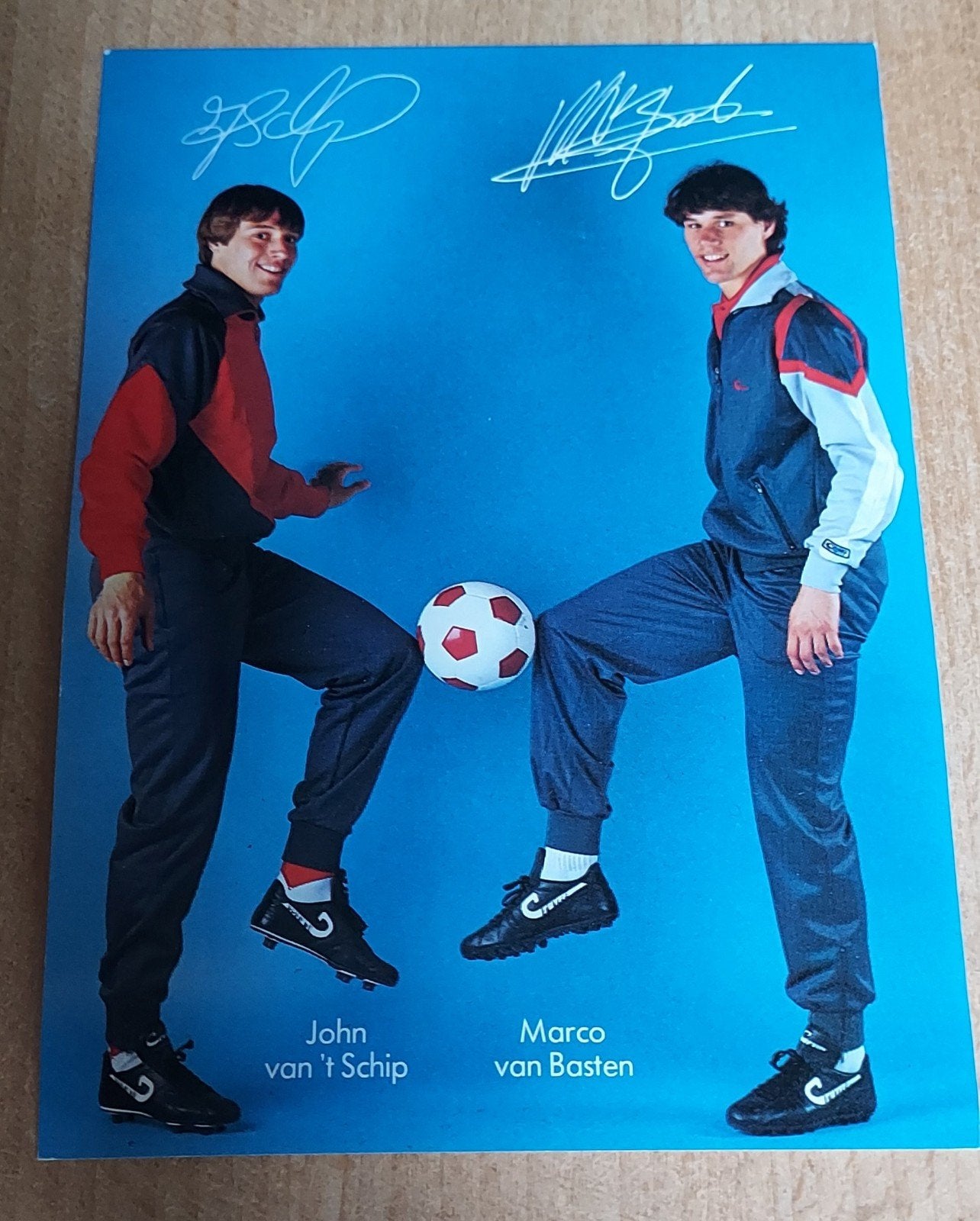 Cruyff Sports reclamekaart met Van Basten en Van 't Schip, Verzamelen, Sportartikelen en Voetbal, Ophalen of Verzenden, Gebruikt