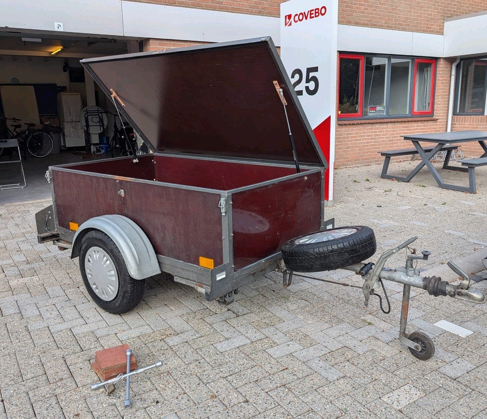Geremde bagagewagen 180 x 100 x 60 + reservewiel, Ophalen, Zo goed als nieuw