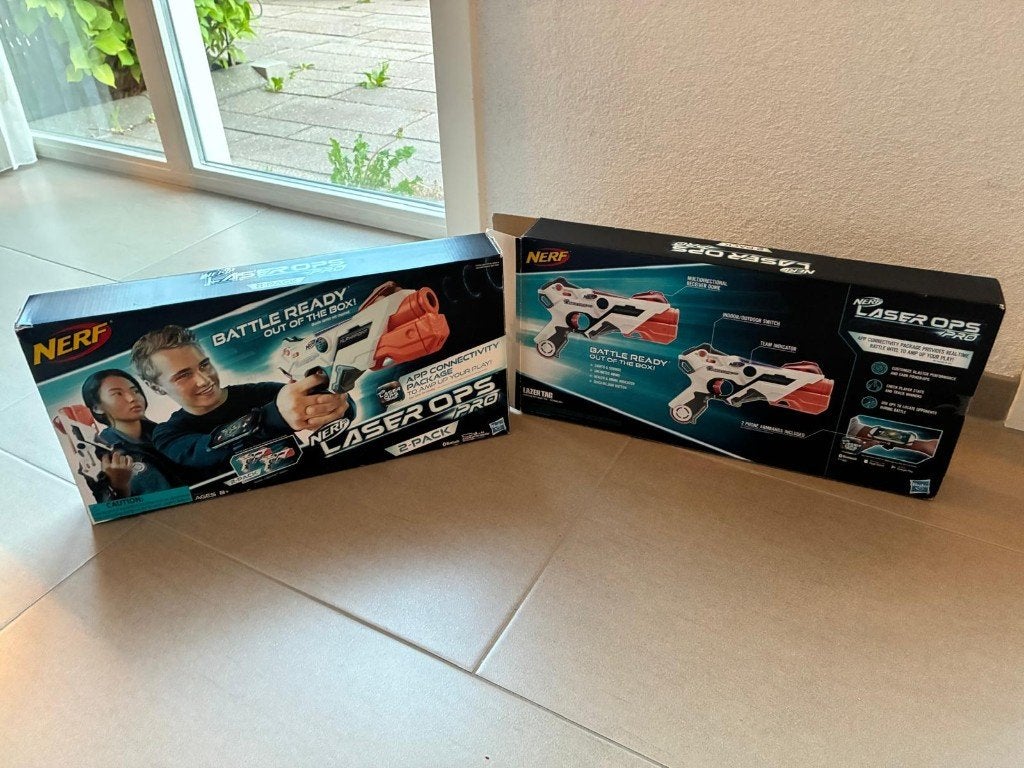 Nerf laserpistolen (2x 2 stuks), Ophalen, Zo goed als nieuw