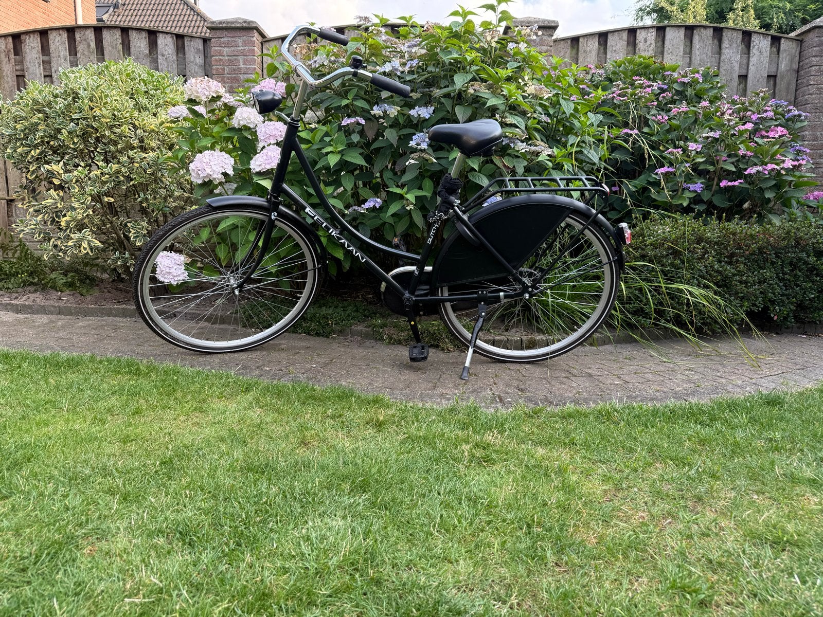 Pelikaan damesfiets - Zwart, Gebruikt, 47 tot 50 cm, Ophalen, Gebruikt, Terugtraprem
