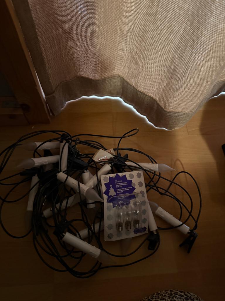 Vintage kerstverlichting met extra lampjes, Diversen, Kerst, Ophalen of Verzenden, Gebruikt