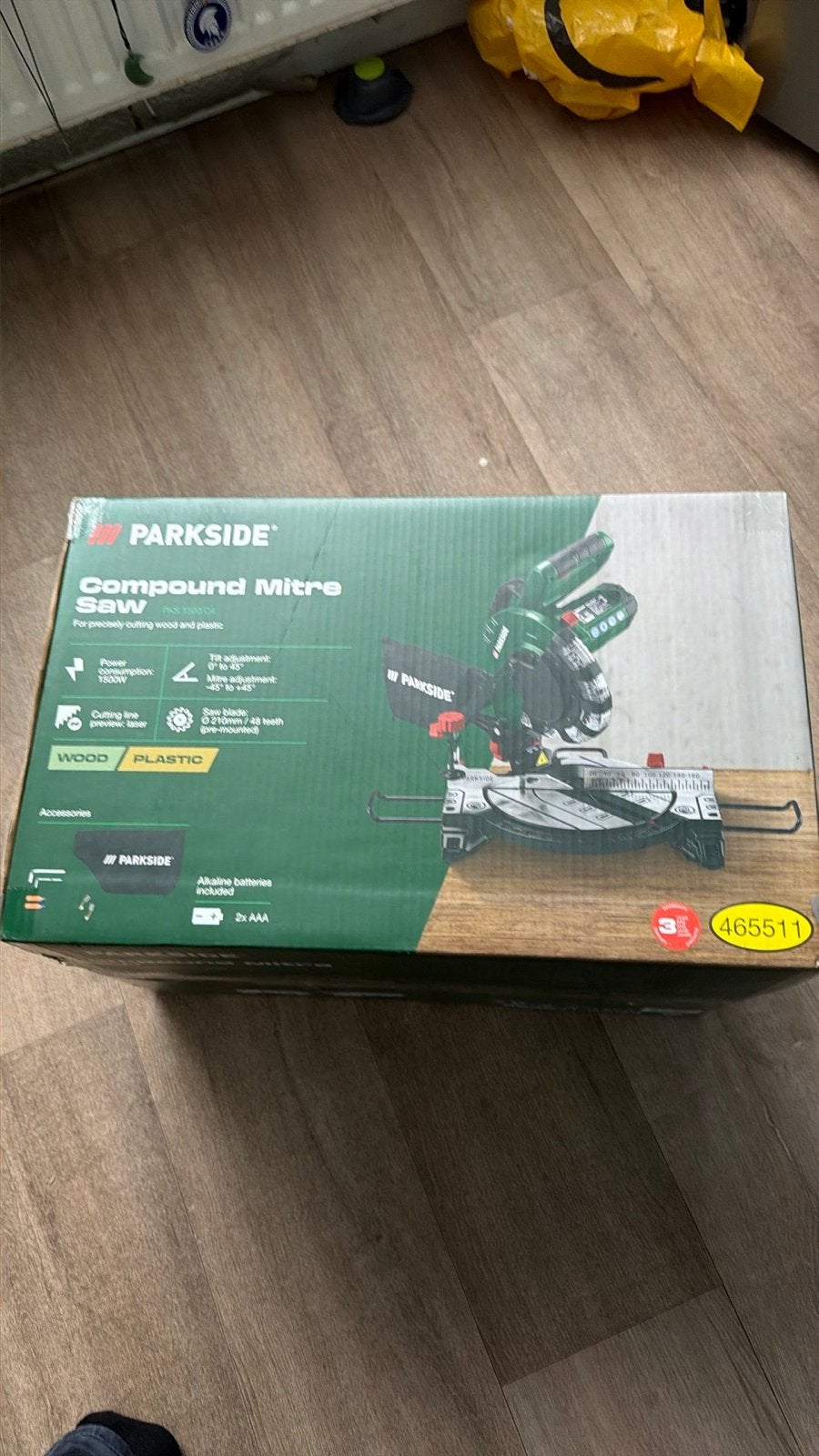 Parkside Afkortzaag - Nieuw in doos, 70 mm of meer, Nieuw, Ophalen of Verzenden, Afkortzaag
