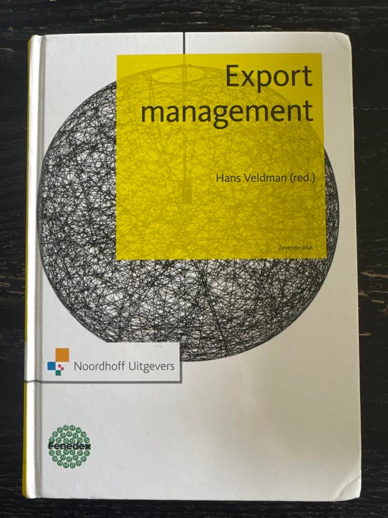 Export Management - Hans Veldman (red.) - 7e druk, Boeken, Ophalen of Verzenden, Zo goed als nieuw, Economie en Marketing