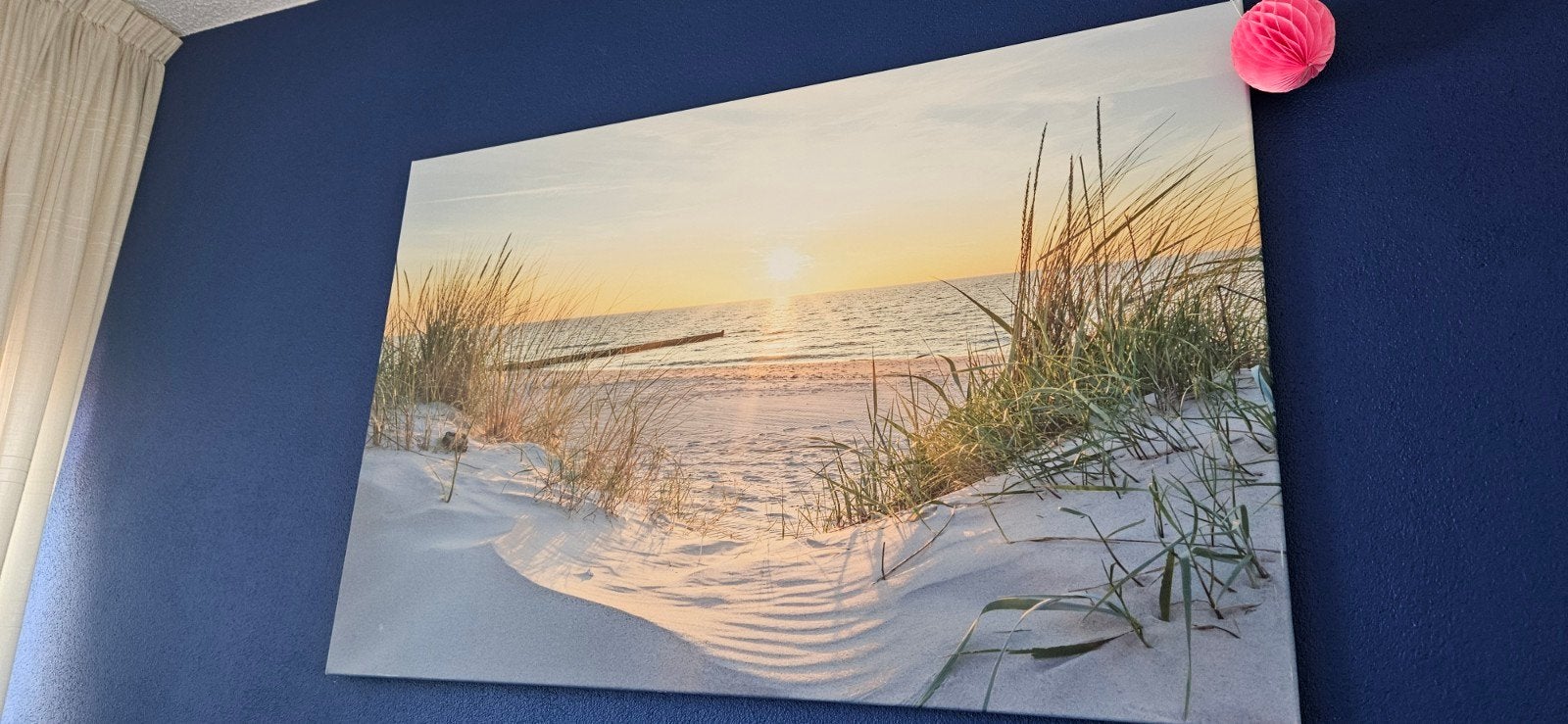 XXL Canvas doek duinen en zee   rookvrij, Ophalen, 1980 tot heden, Overige onderwerpen