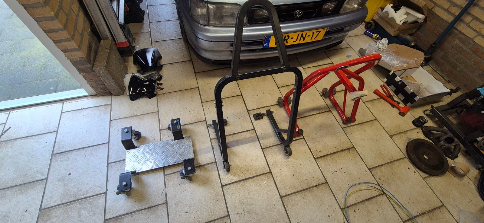 Datona motormover en 2 paddockstands, Ophalen, Gebruikt