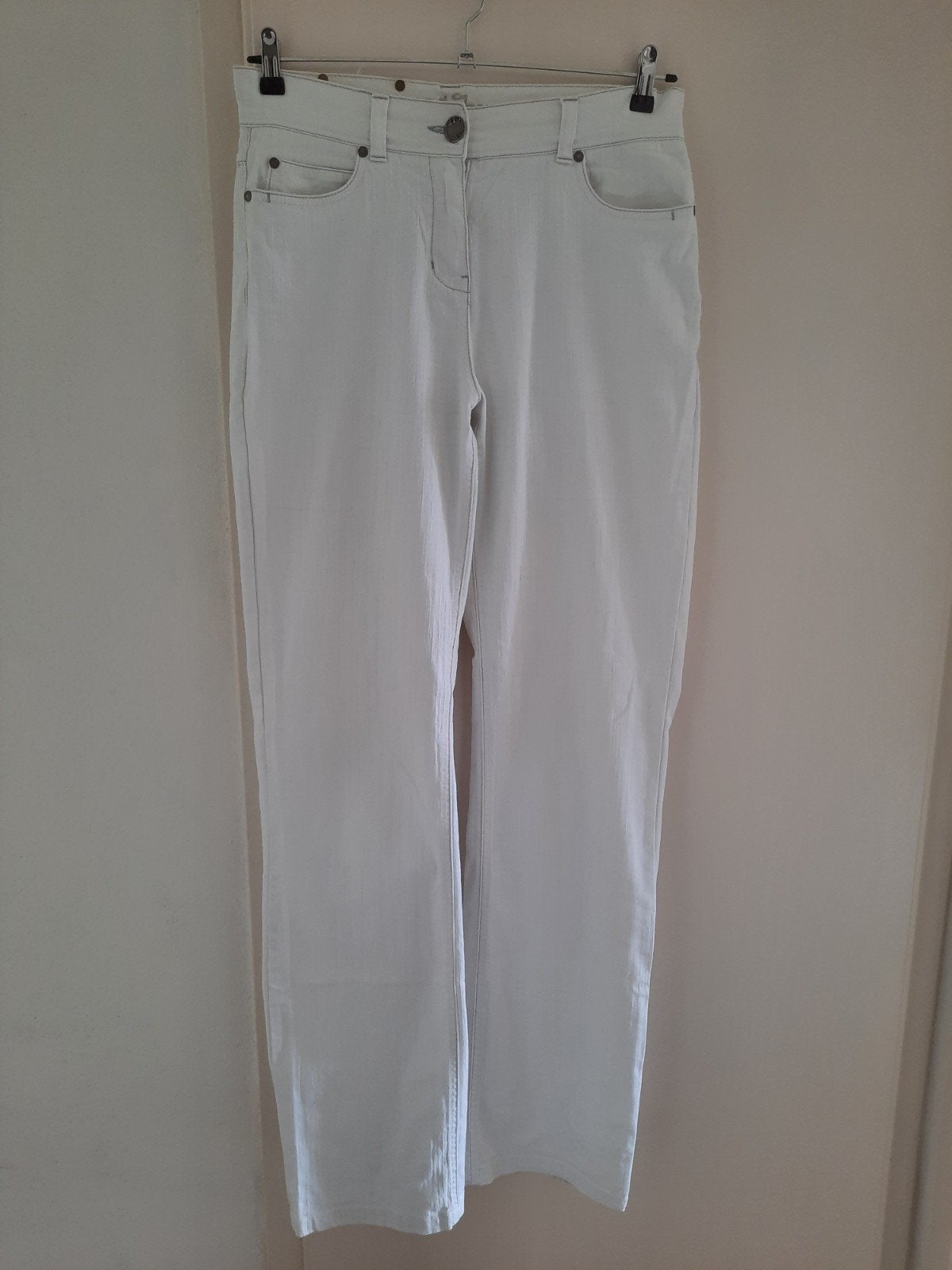 Miss Etam witte Jeans - maat 42 en broeklengte 36 inch, Wit, Maat 42/44 (L), Ophalen of Verzenden, Miss Etam