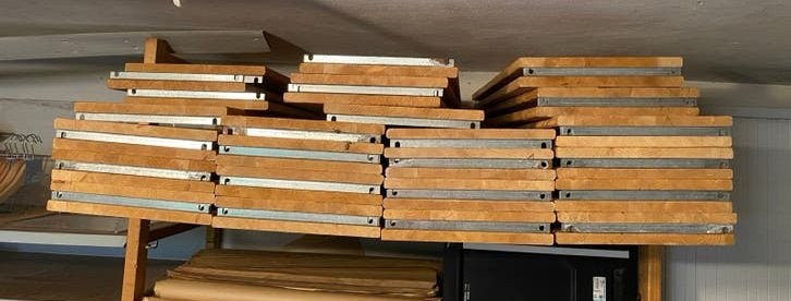 28x97cm+12x78cm houten planken met systeem voor kastplanken, Doe-het-zelf en Verbouw, Hout en Planken, Ophalen, Minder dan 25 mm