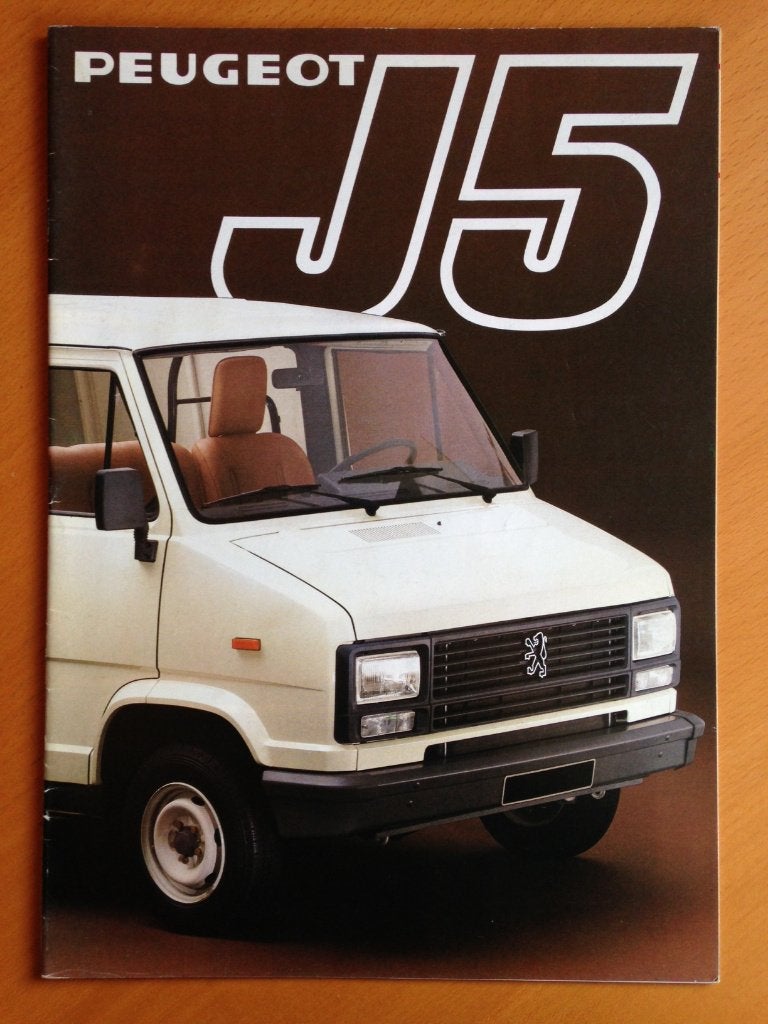Peugeot J5 Bestel Brochure 1981 - Bestelwagen, Boeken, Ophalen of Verzenden, Zo goed als nieuw, Peugeot, Peugeot