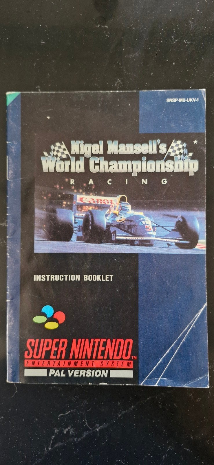 Nigel Mansell's World Championship Racing SNES Handleiding, Ophalen of Verzenden, Gebruikt, Racen en Vliegen