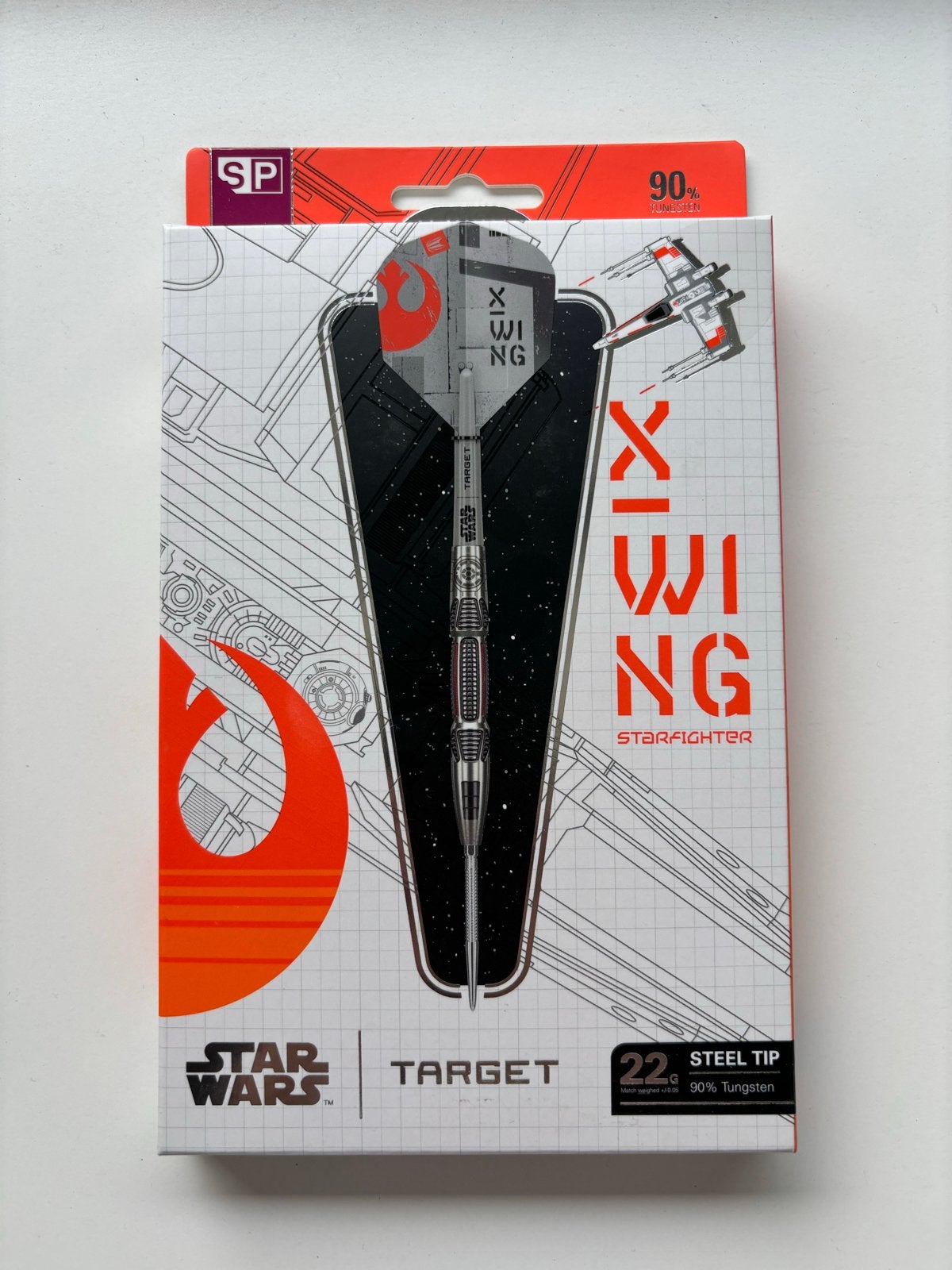 Star Wars Target X-Wing Dartpijlen - 22 gram 90% tungsten, Sport en Fitness, Darts, Ophalen of Verzenden, Nieuw, Pijlen