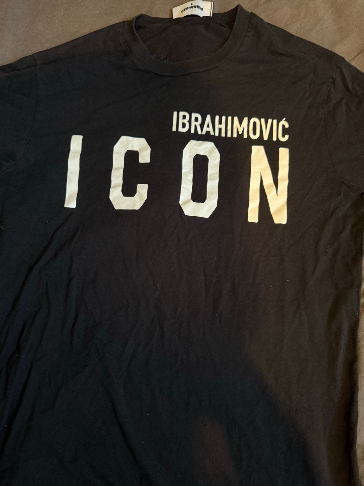 Dsquared2 Ibrahimovic Icon T-shirt Maat S, Kleding | Heren, Ophalen of Verzenden, Gedragen, Maat 46 (S) of kleiner, Zwart