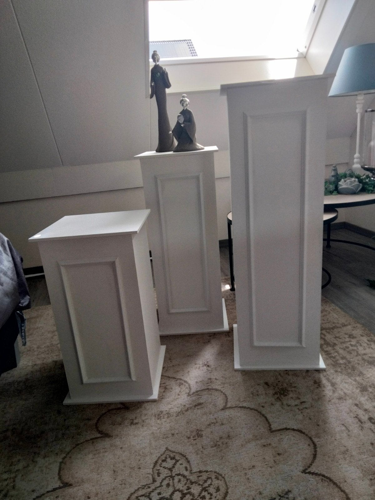 div.maten zuilen met sierlatten, mat wit, vanaf 40 euro p.st, Ophalen, Nieuw