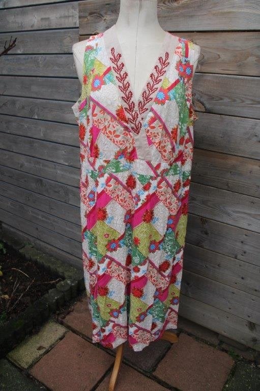 Jurk gekleurd Ulla Popken mt XL Vaste prijs, Overige kleuren, Maat 46/48 (XL) of groter, Ulla Popken, Ophalen of Verzenden