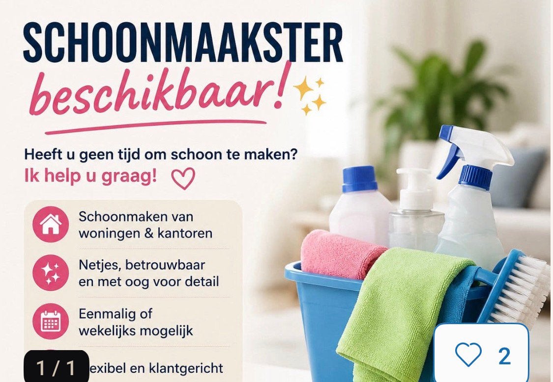 Schoonmaken, Vacatures, Overige niveaus, Overige vormen