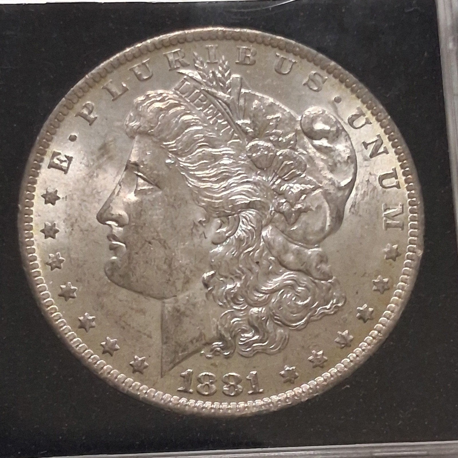 Zilveren BU Morgan Dollar 1881 - Amerikaanse munt, Postzegels en Munten, Munten | Amerika, Ophalen of Verzenden, Noord-Amerika