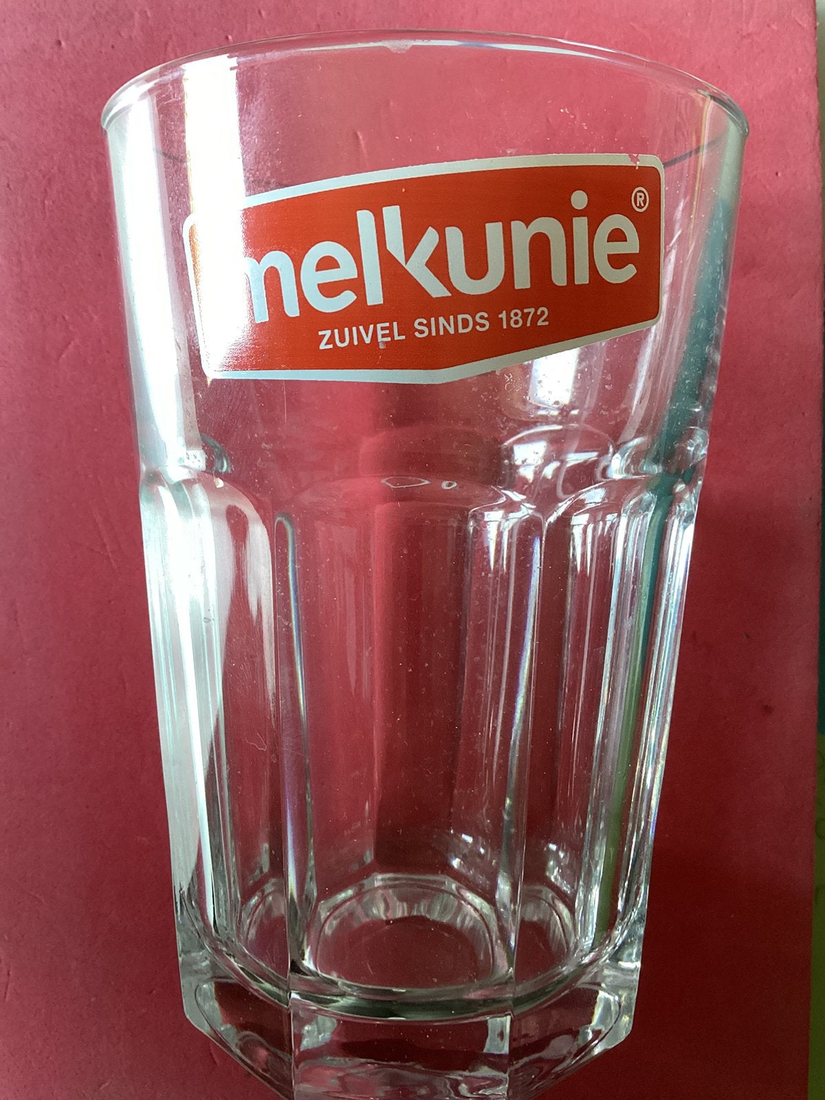 Melkunie glas (zuivel), Verzenden, Zo goed als nieuw, Frisdrankglas