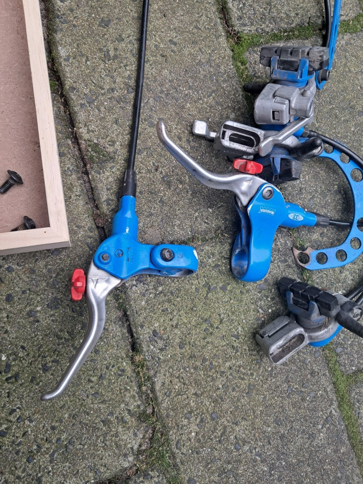 magura hs33 blauw, Fietsen en Brommers, Ophalen of Verzenden, Gebruikt