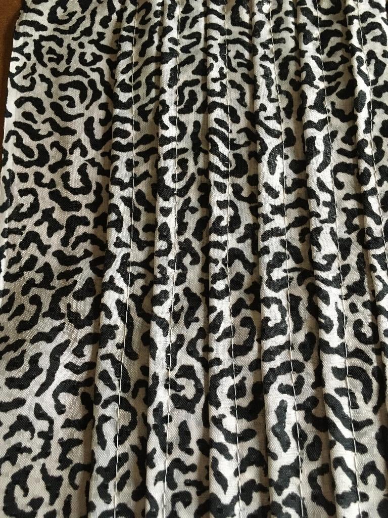 lap dunne soepele polyester - zwart wit - nr 1, 120 cm of meer, Zwart, Nieuw, Ophalen of Verzenden