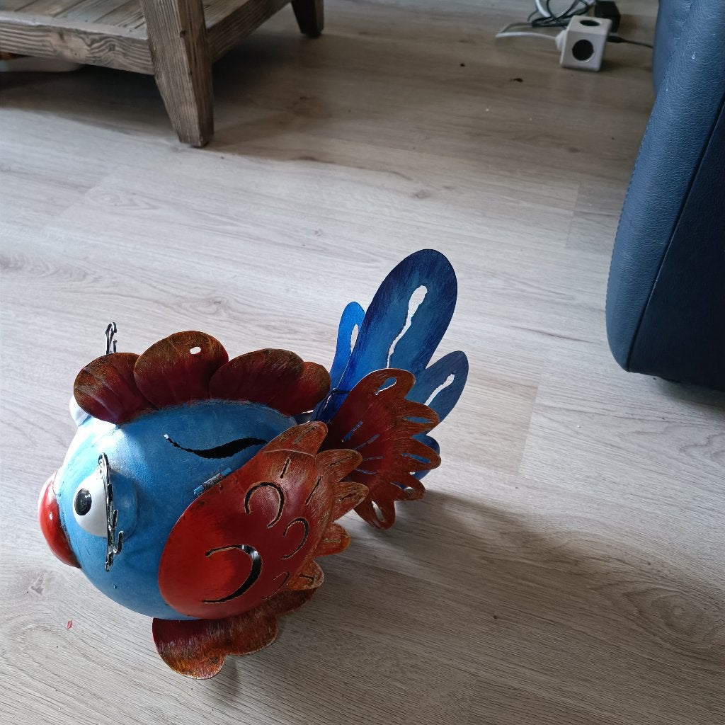 Medusa metalen kogelvis kogel vis paloma groot blauw nieuw, Antiek en Kunst, Ophalen of Verzenden
