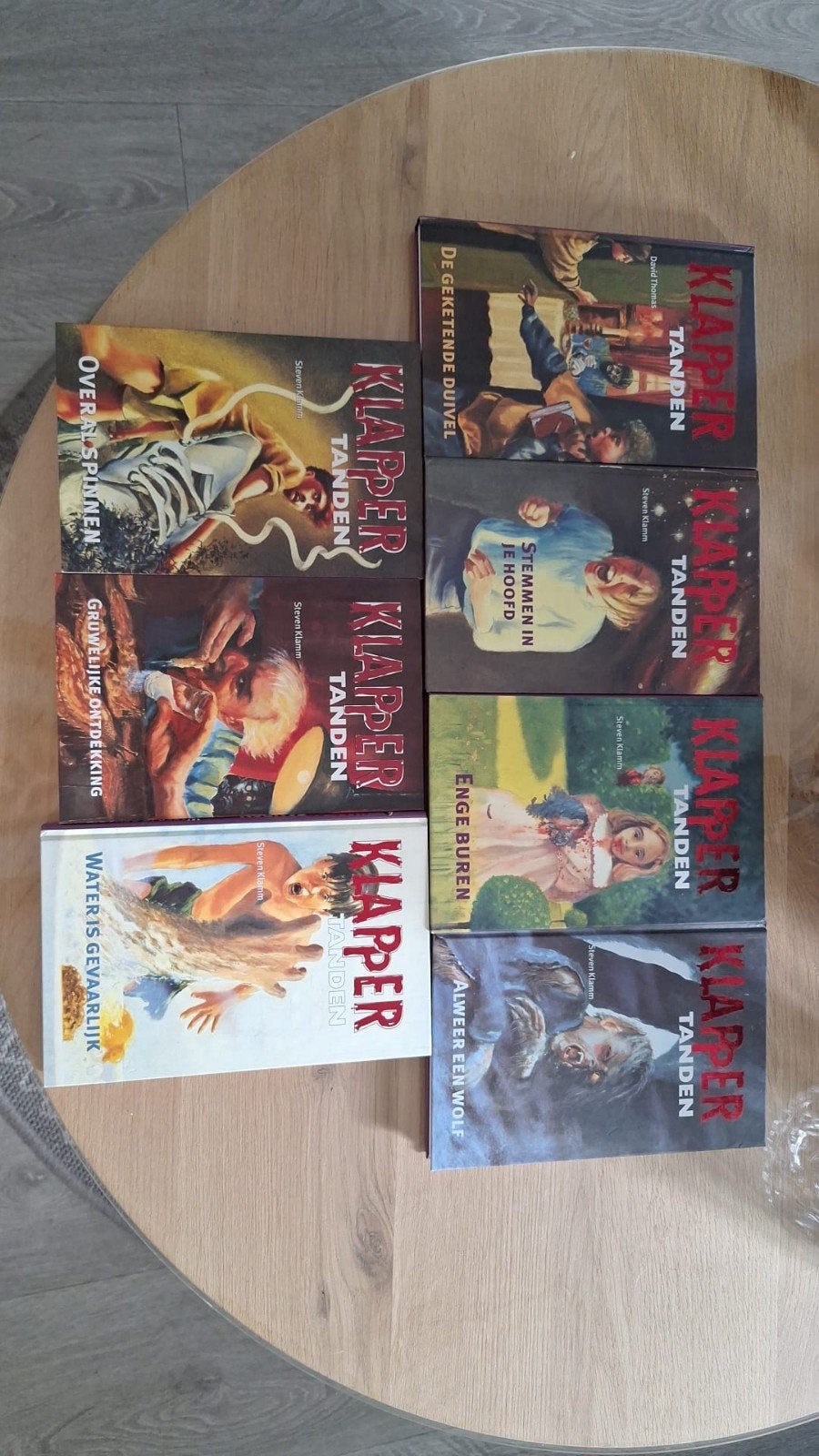 Spannende Klappertanden boeken - Set van 7, Ophalen of Verzenden, Gelezen, Steven Klamm, David Thomas